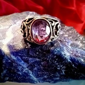 Vintage Sterling Amethyst Ring